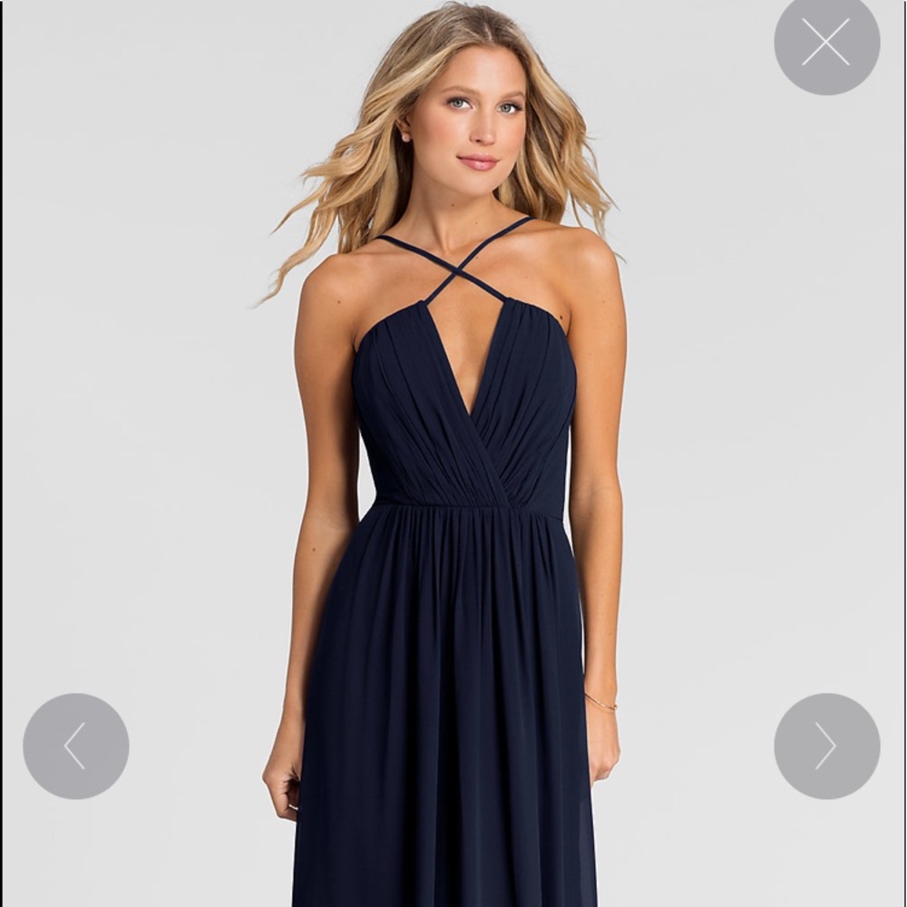 Bill Levkoff bridesmaid dress 1405 navy size 6